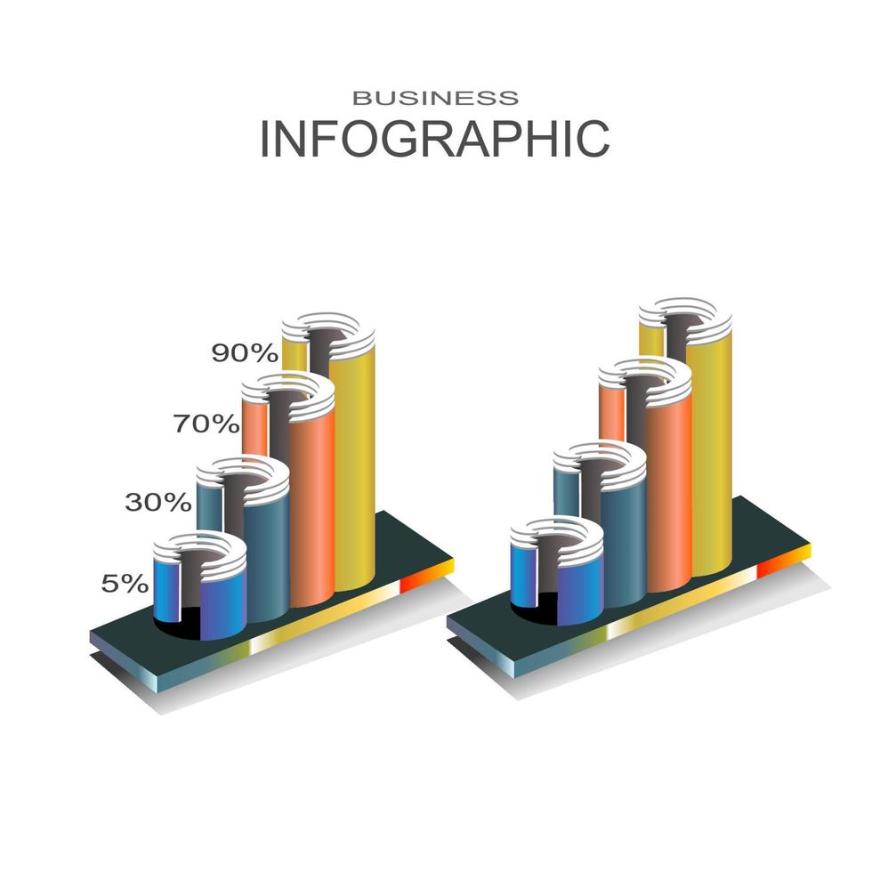 infographic voor bedrijf verslag doen van vector