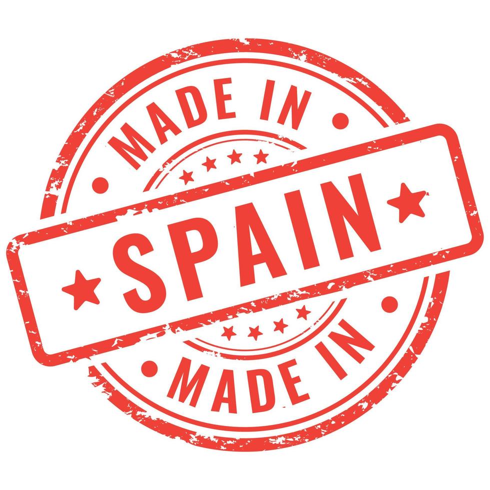 gemaakt in Spanje postzegel vector