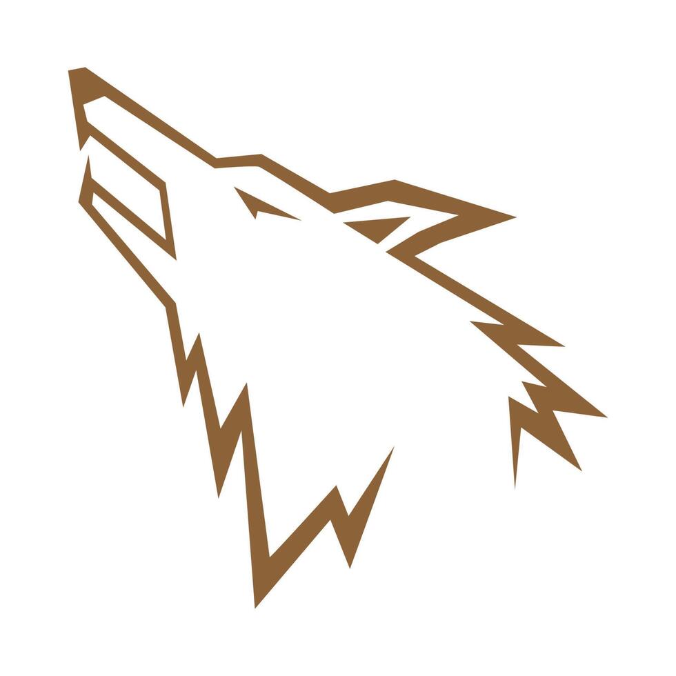 wolf lijn kunst logo ontwerp vector