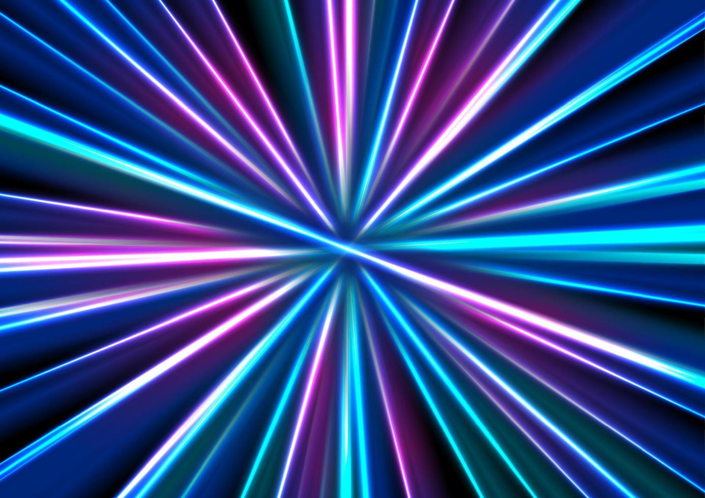blauw Purper gloeiend glad neon stralen abstract achtergrond vector