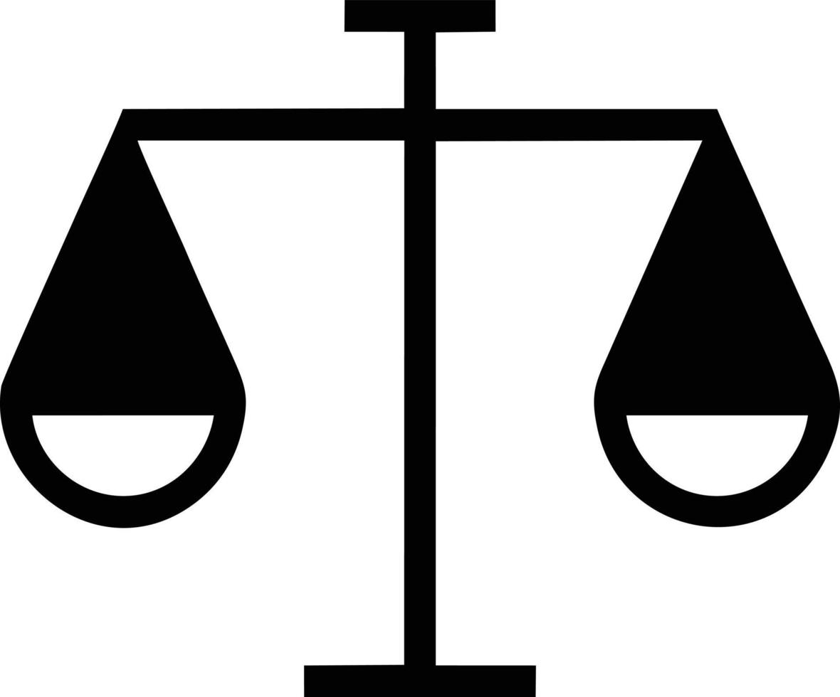 schaal balans icoon symbool ontwerp, illustratie van de wet balans icoon vector afbeelding. eps 10