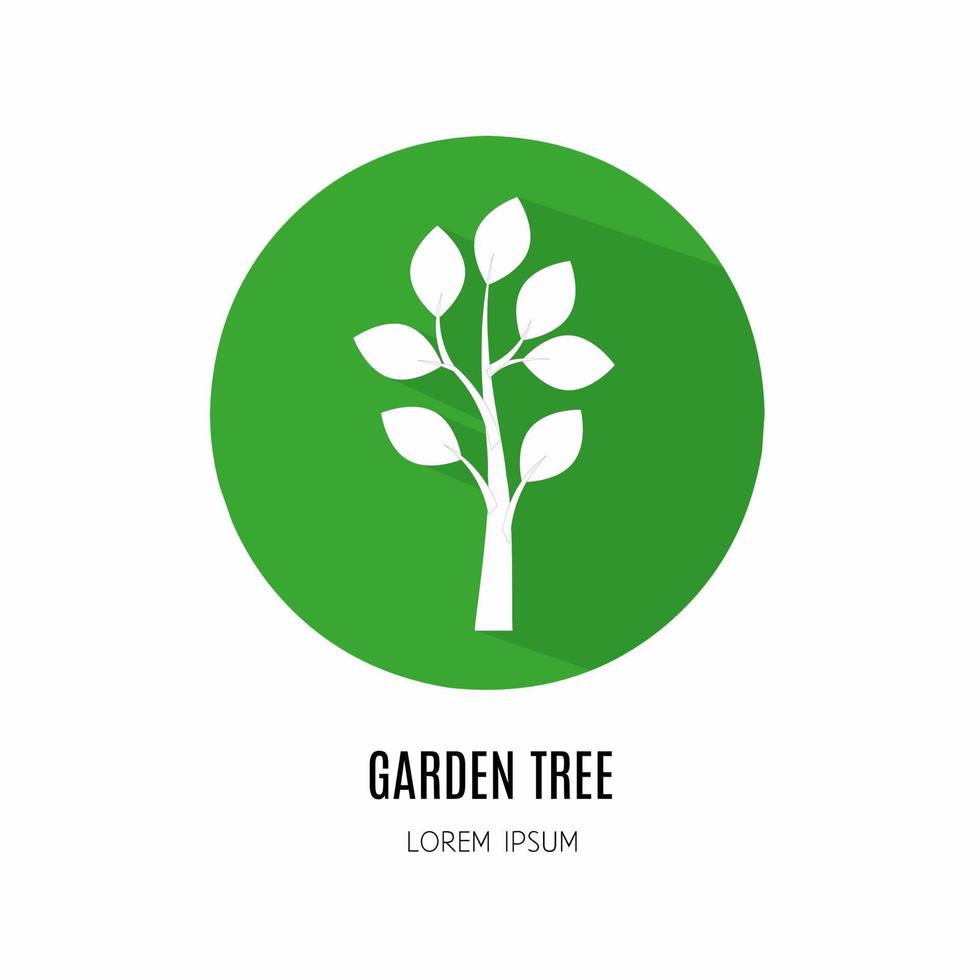 tuin boom icoon in vlak. logo voor bedrijf. voorraad vector. vector