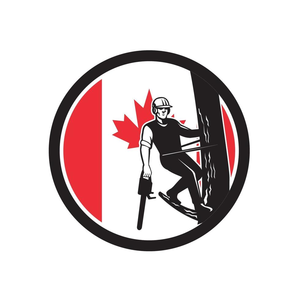 boomkweker boom kettingzaag canada mascotte vector