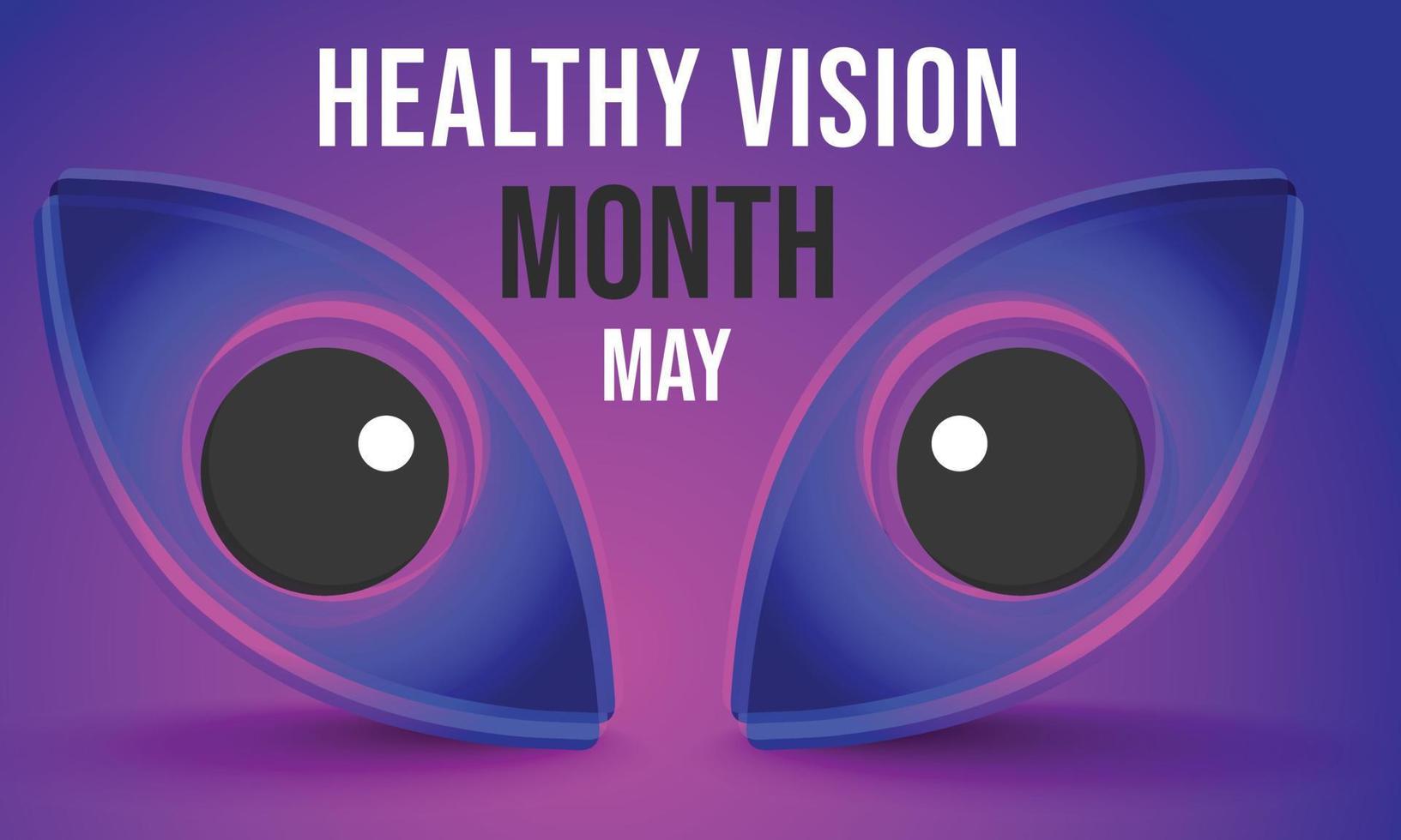 gezond visie maand is opgemerkt elk jaar in kunnen. sjabloon voor achtergrond, banier, kaart, poster. vector illustratie.