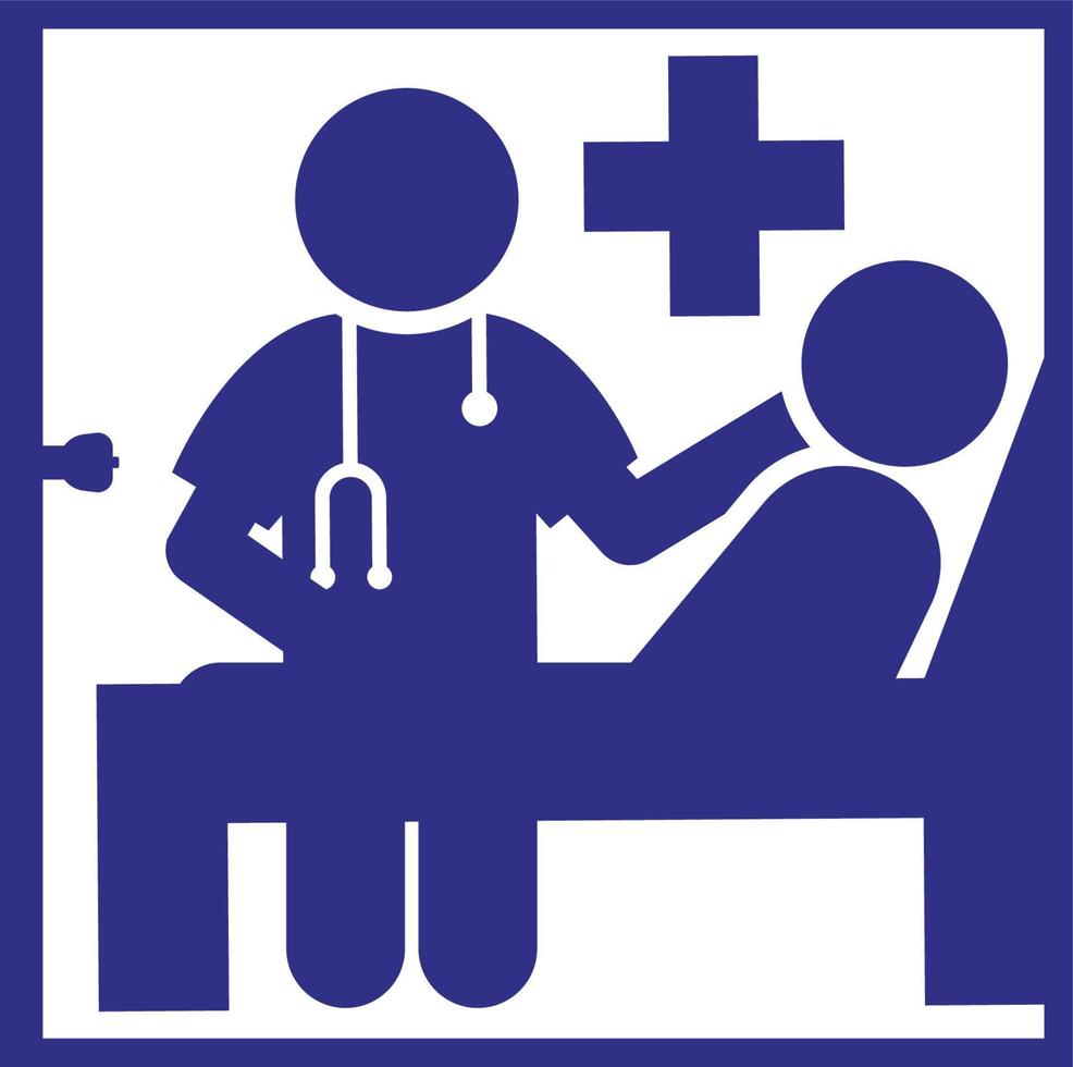 E.H.B.O, medisch zorg, noodgeval paraatheid kamer sticker gezondheidszorg, veiligheid vector illustratie