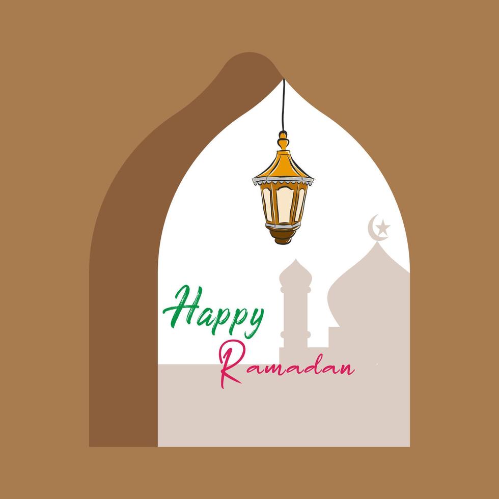 gelukkig Ramadan kareem Islamitisch vrij vector