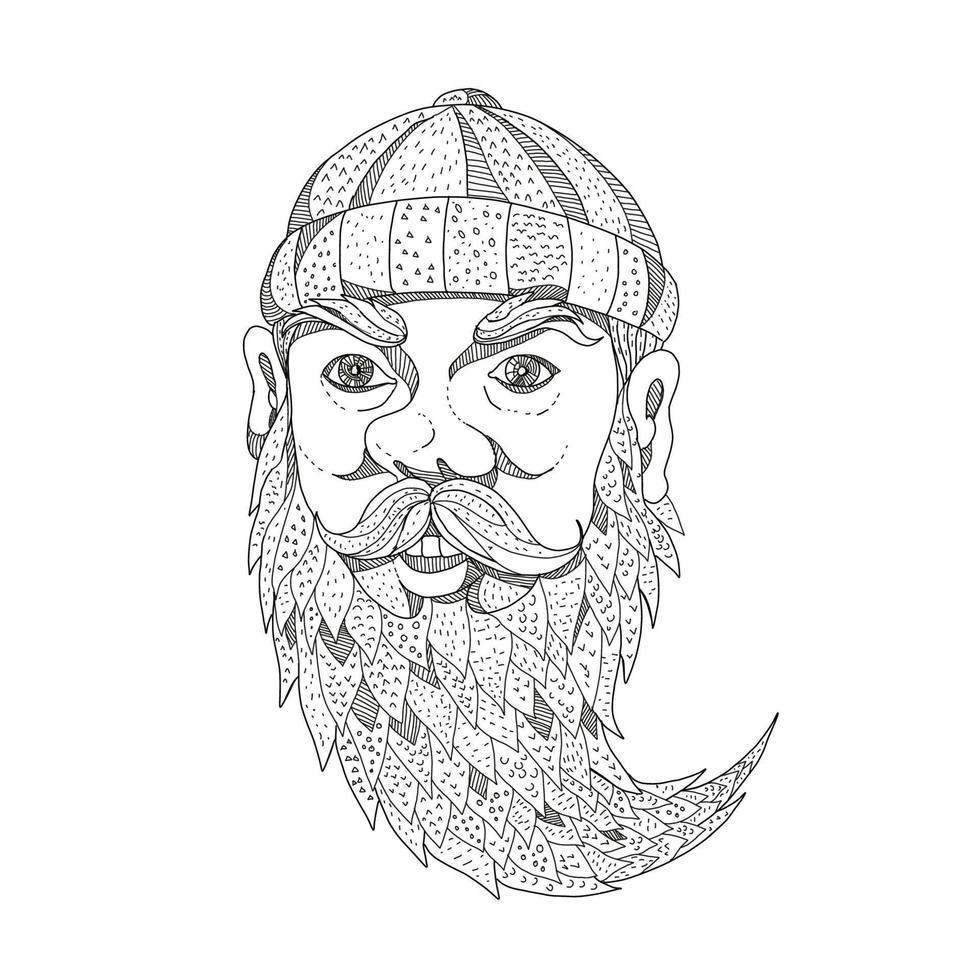 Paul Bunyan Houthakker Doodle Art vector