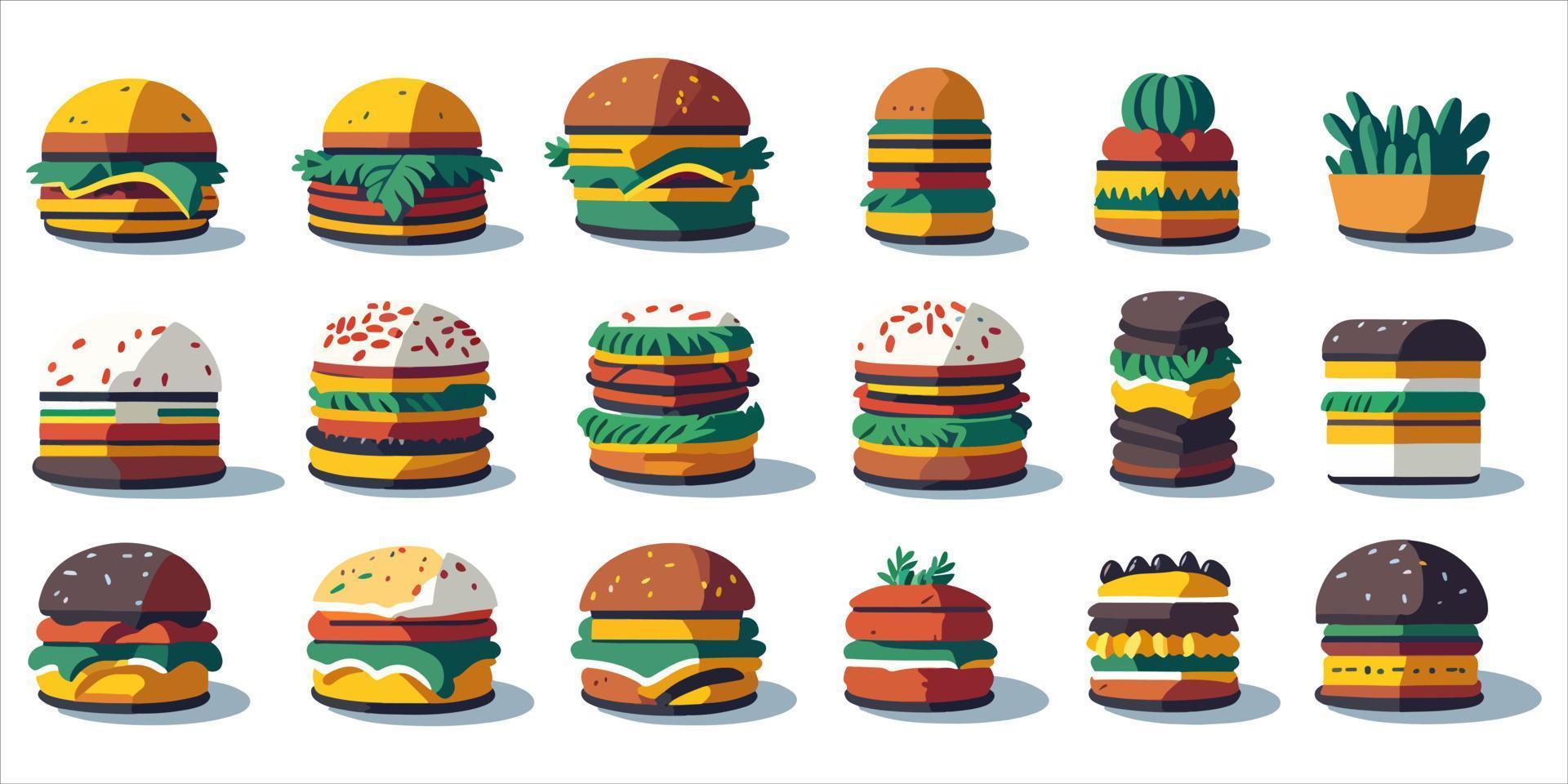 vector illustratie van klassiek hamburger sauzen