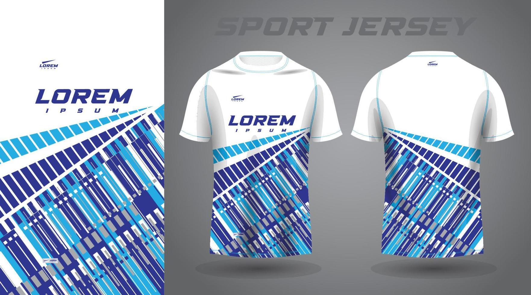blauw overhemd voetbal Amerikaans voetbal sport Jersey sjabloon ontwerp mockup vector