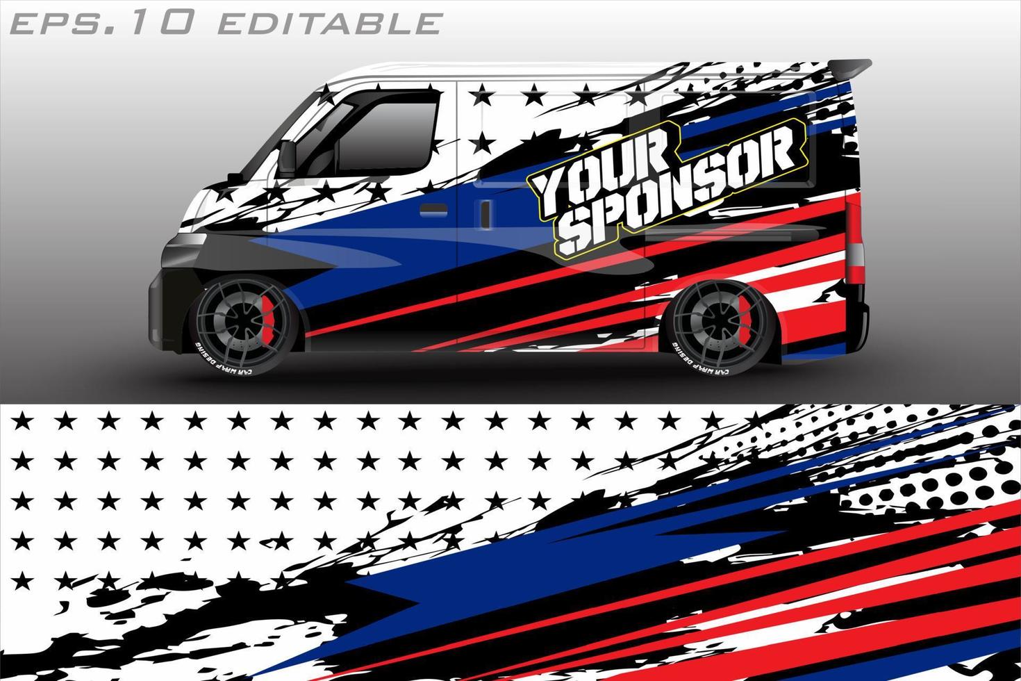 auto grafisch vector ontwerp. abstract racing vorm met modern camouflage ontwerp voor voertuig vinyl inpakken