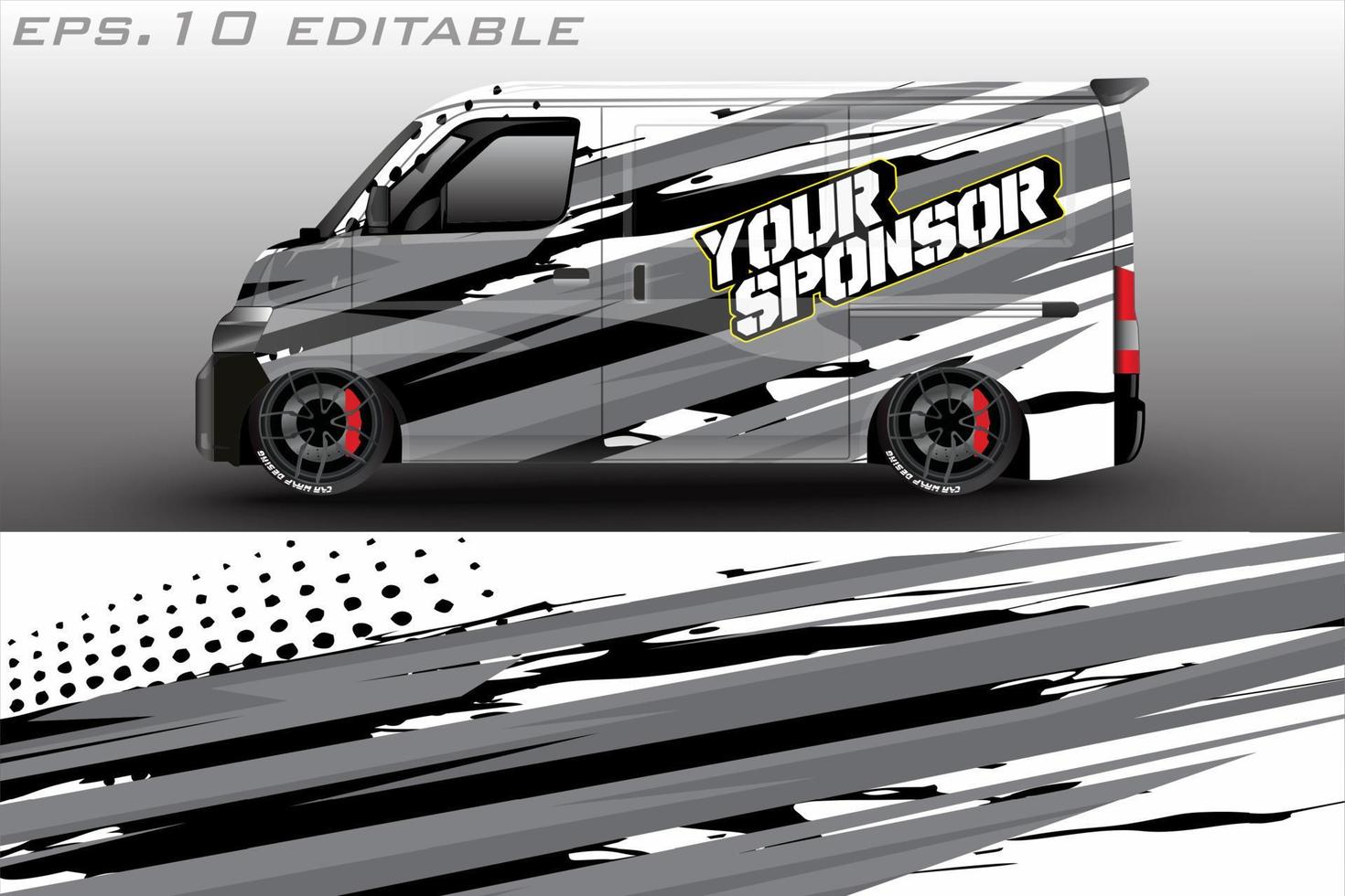 auto grafisch vector ontwerp. abstract racing vorm met modern camouflage ontwerp voor voertuig vinyl inpakken
