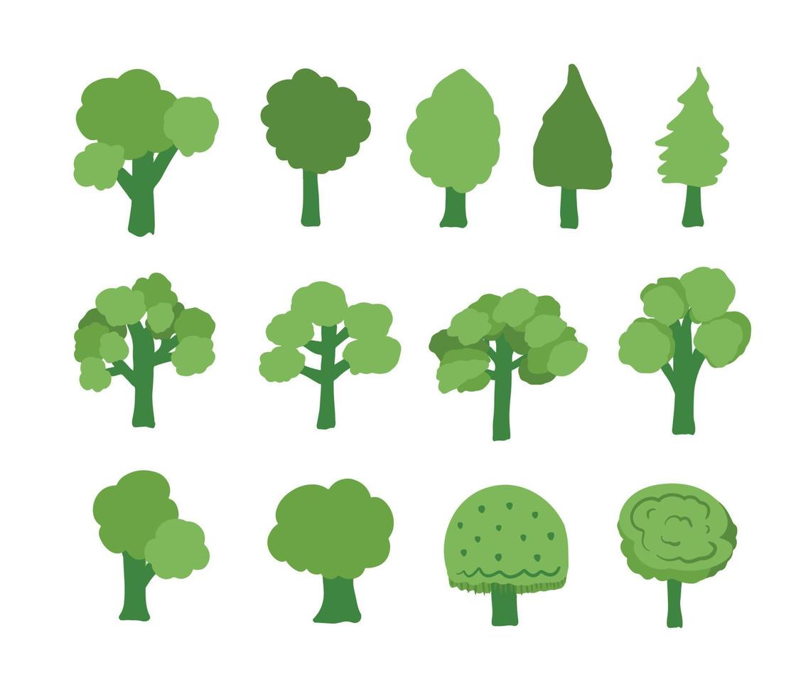 groen boom fabriek tekenfilm karakter illustratie vector
