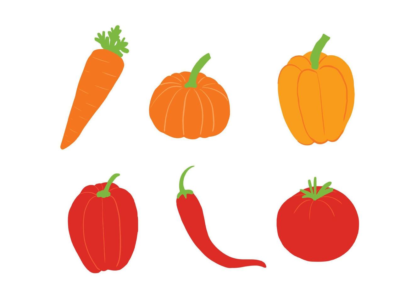 verzameling van groenten illustratie vector