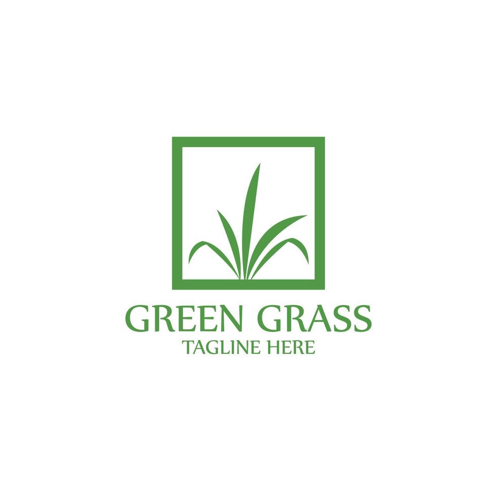 natuurlijk gras logo ontwerp sjabloon vector