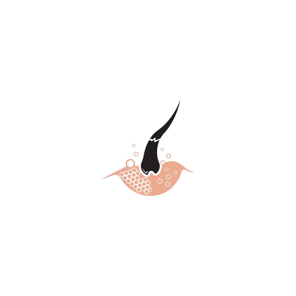 haar- zorg logo met vector illustratie sjabloon