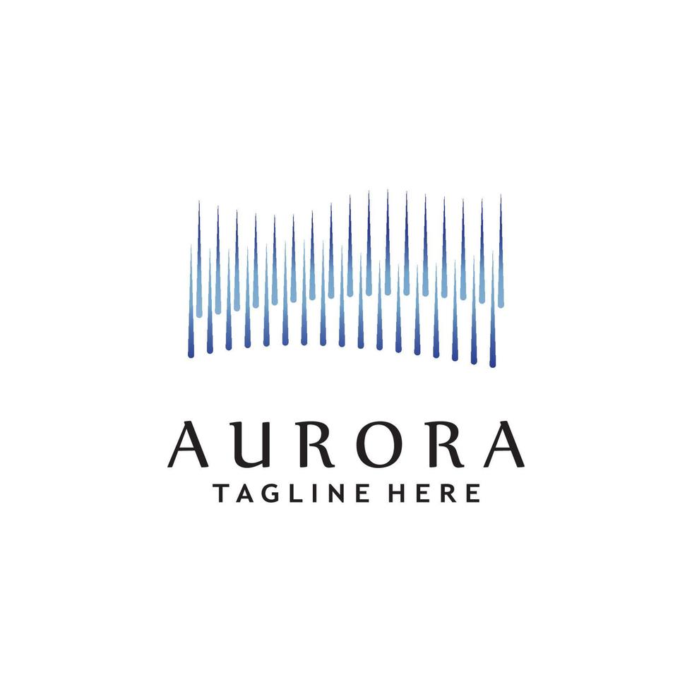 Aurora licht Golf logo sjabloon vector