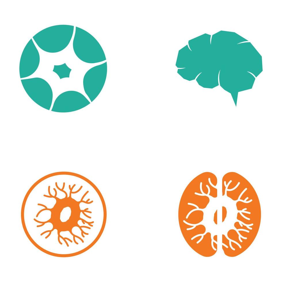 zenuw cel logo of neuron logo met vector sjabloon