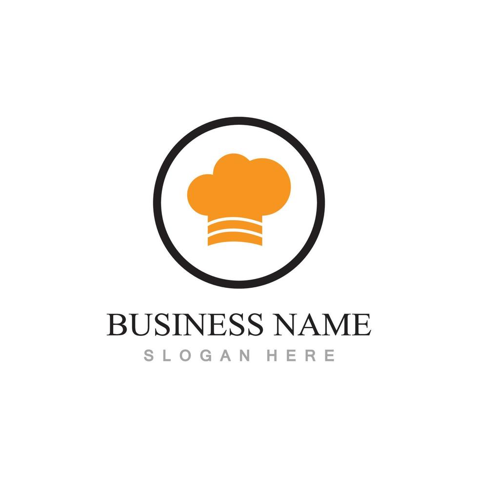 chef hoed logo ontwerp met vector illustratie sjabloon