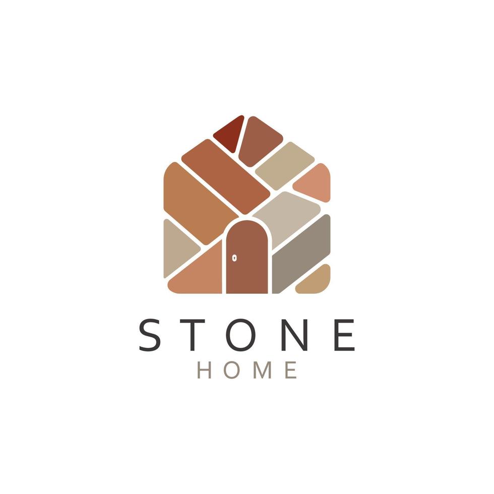 steen huis vector illustratie logo sjabloon.