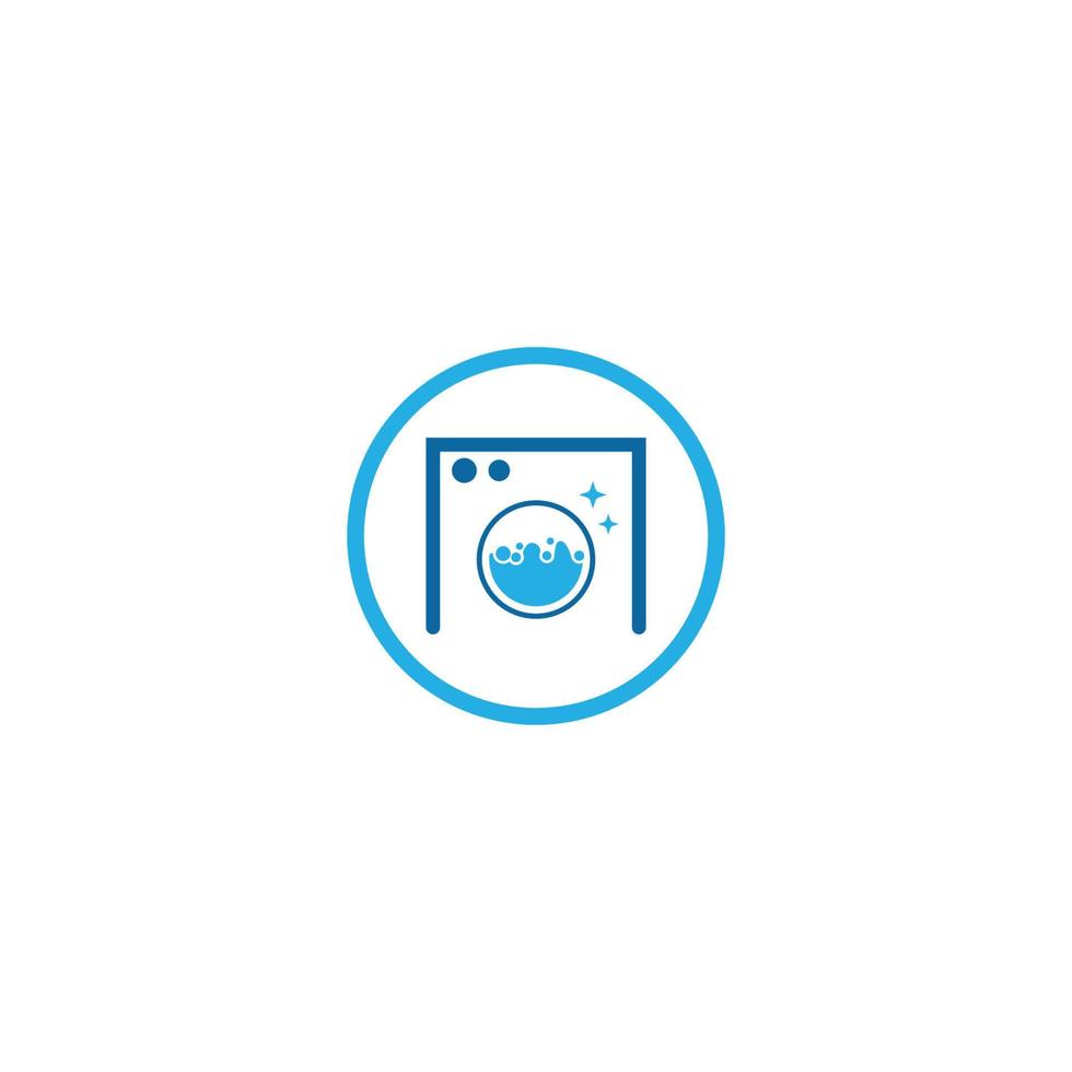 wasserij logo icoon met vector illustratie sjabloon