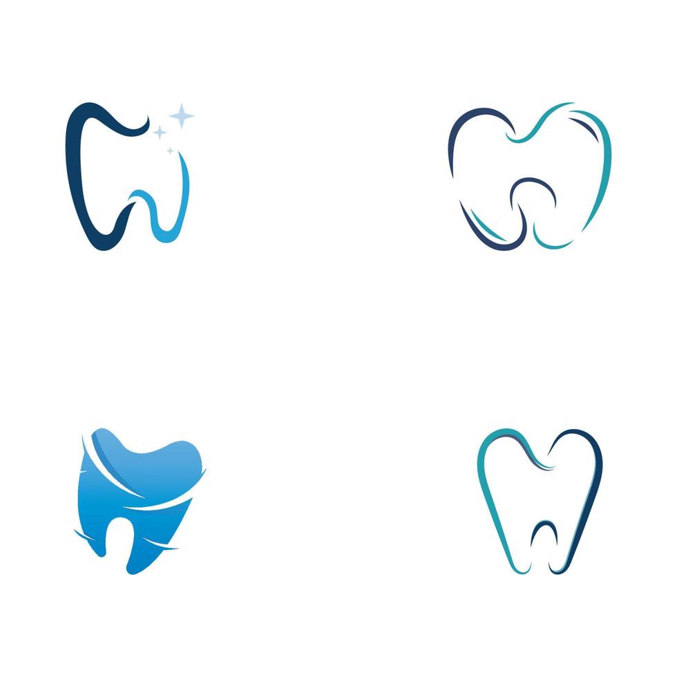 tandheelkundige logo sjabloon vectorillustratie vector