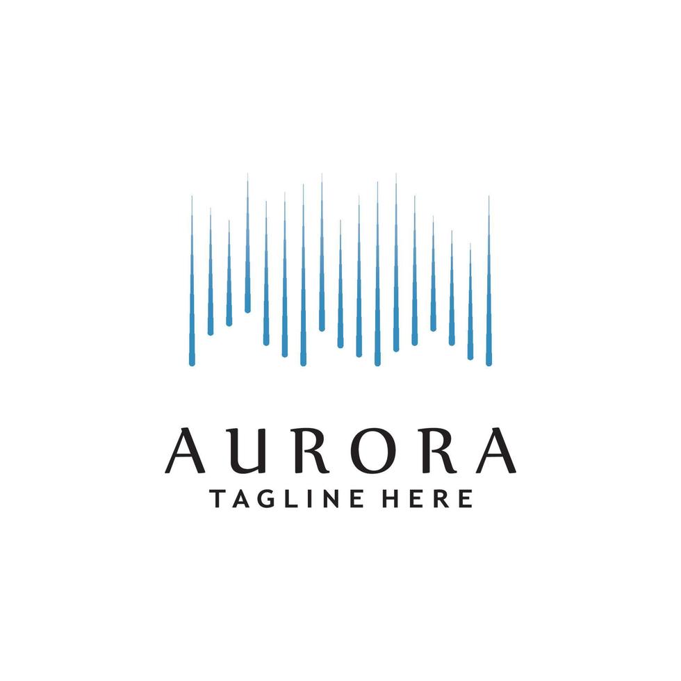 Aurora licht Golf logo sjabloon vector