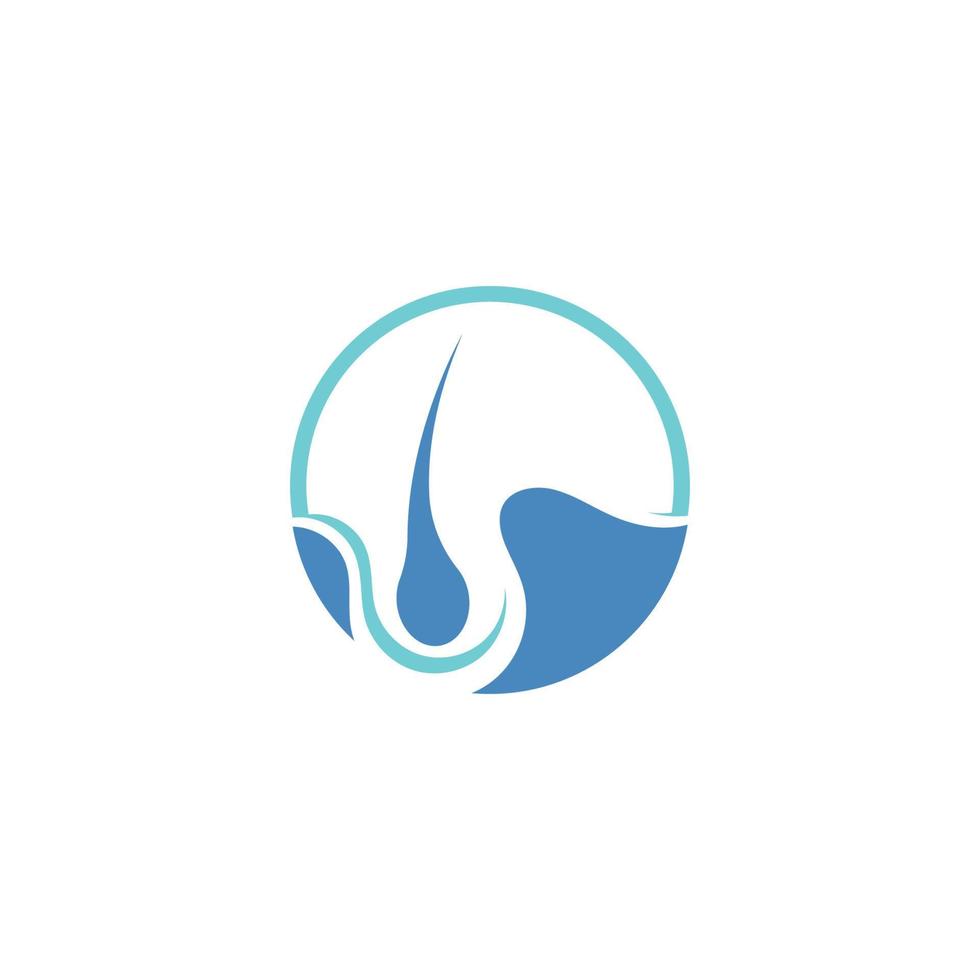 haar- zorg logo met vector illustratie sjabloon