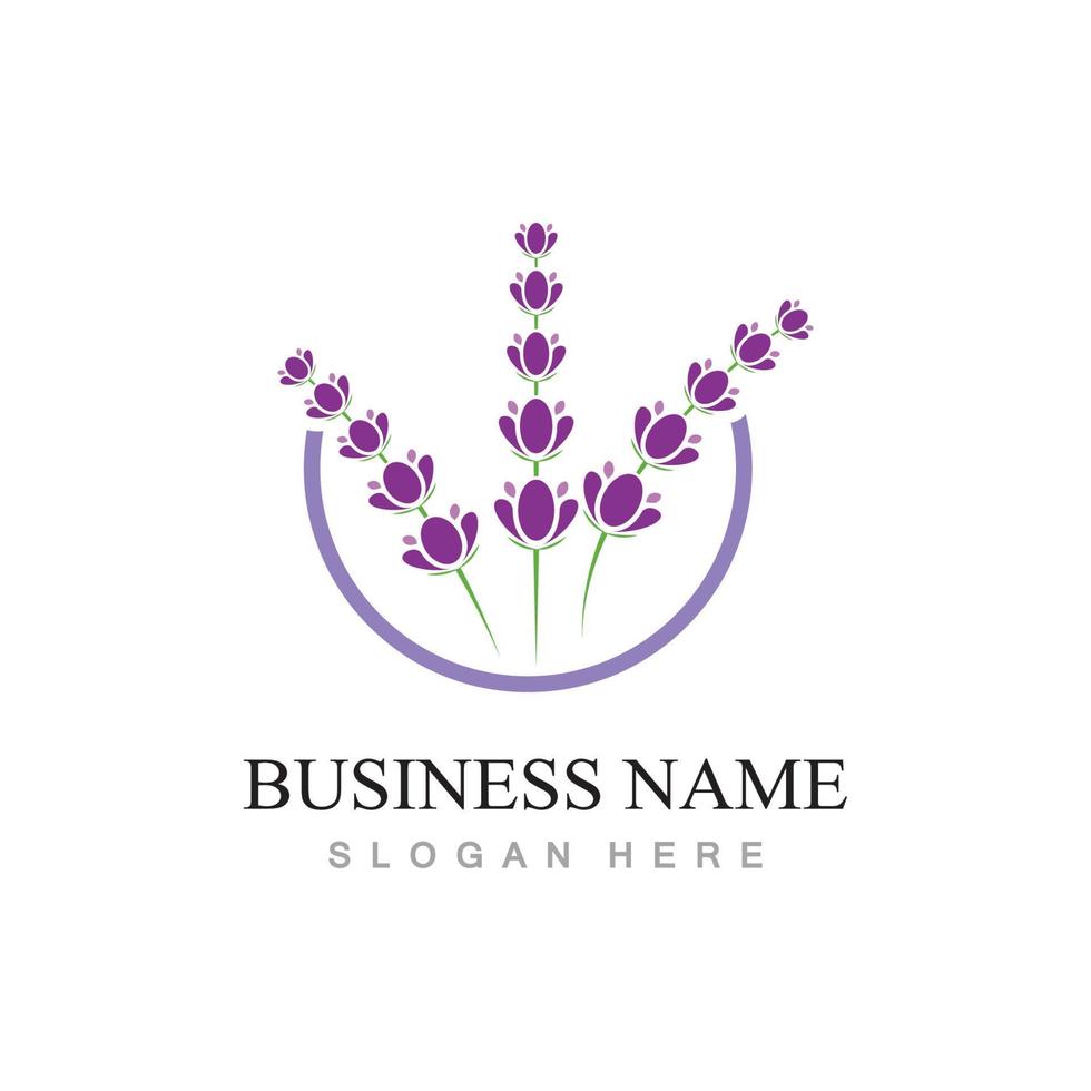 vers lavendel bloem logo ontwerp vector sjabloon