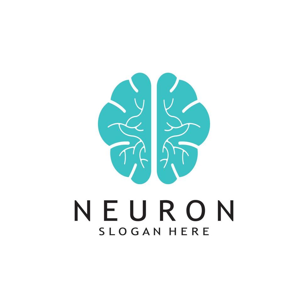 zenuw cel logo of neuron logo met vector sjabloon