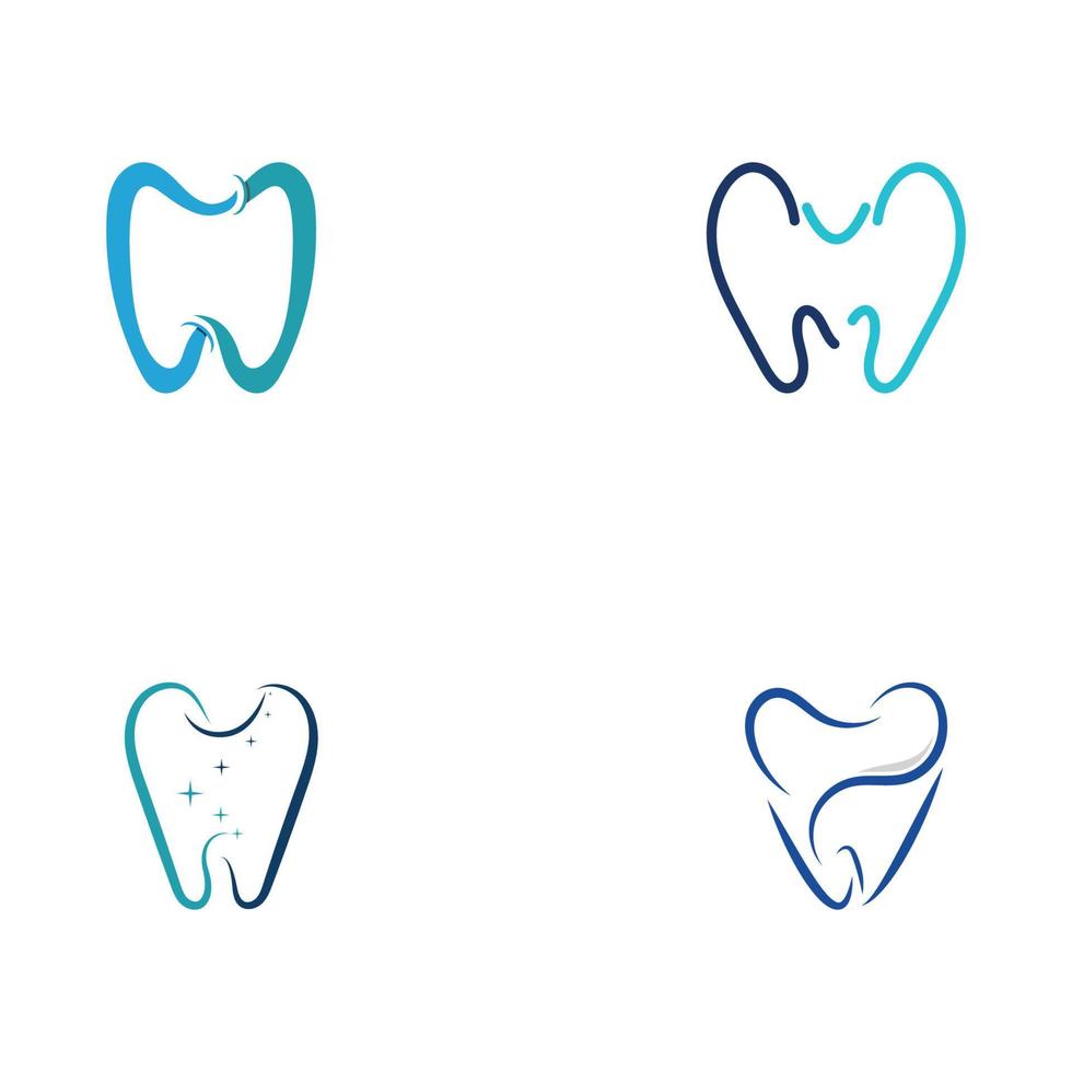 tandheelkundige logo sjabloon vectorillustratie vector