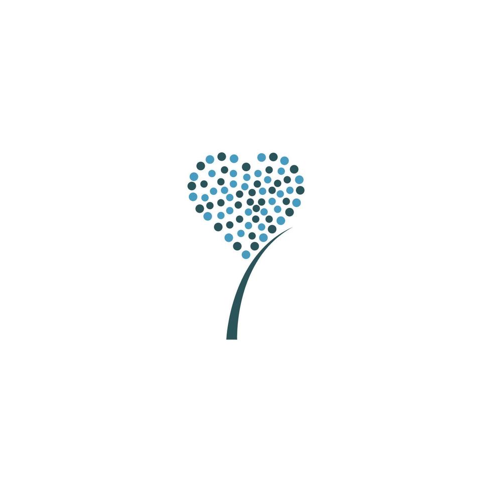 paardebloem bloem logo met sjabloon vector illustratie