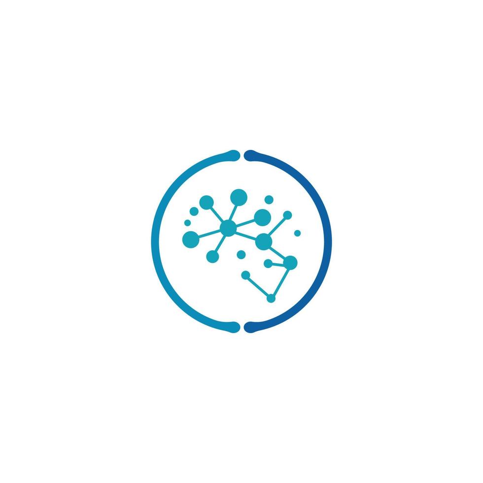 zenuw cel logo of neuron logo met vector sjabloon