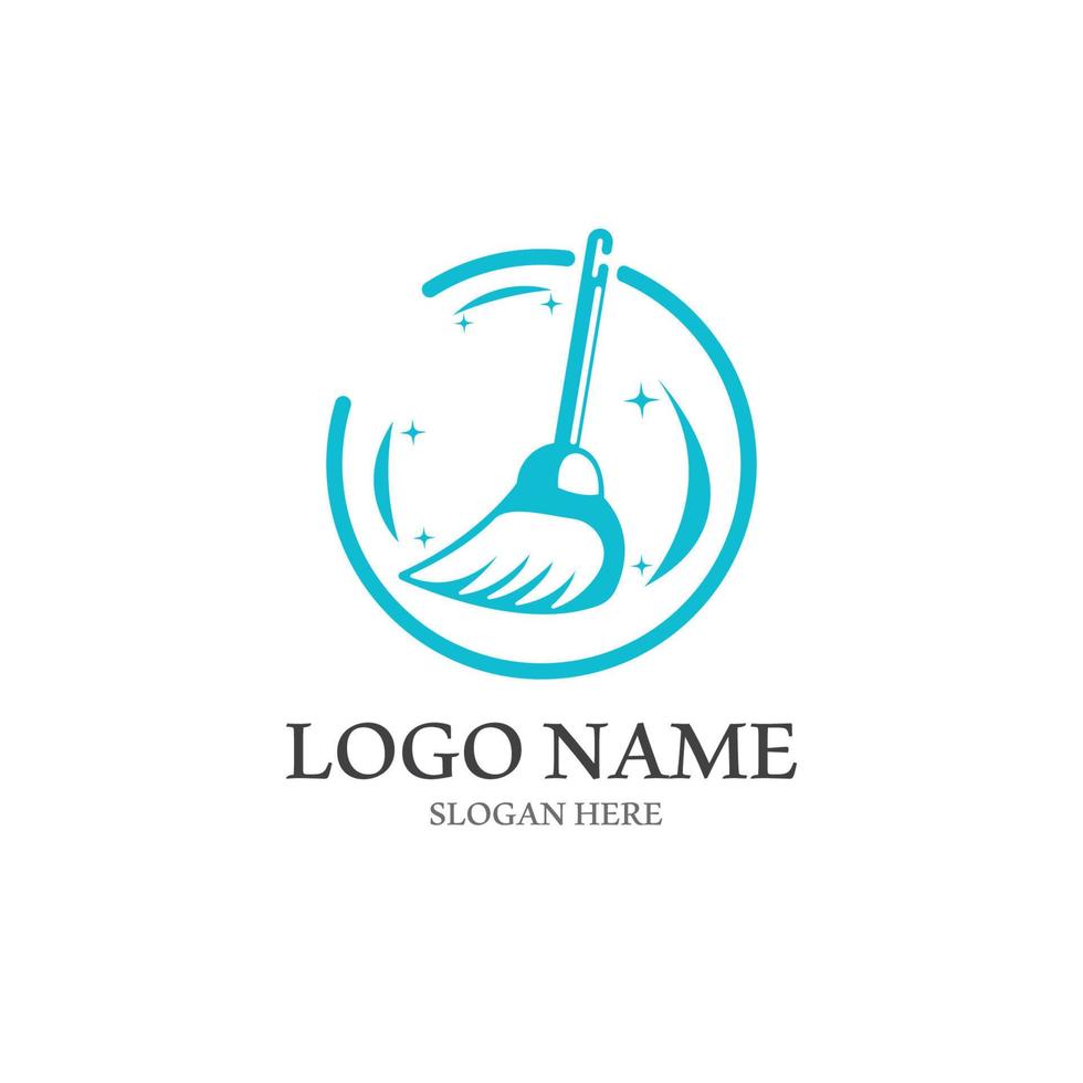 schoonmaak logo met vector illustratie symbool sjabloon