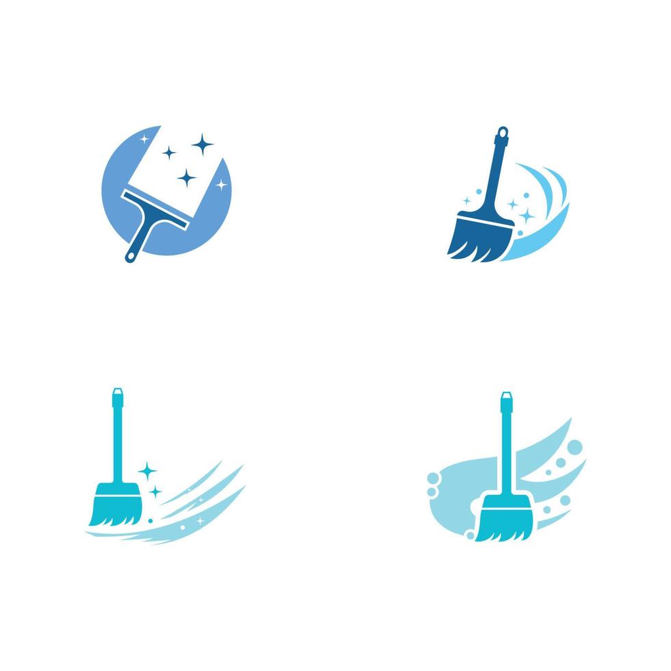 schoonmaak logo met vector illustratie symbool sjabloon