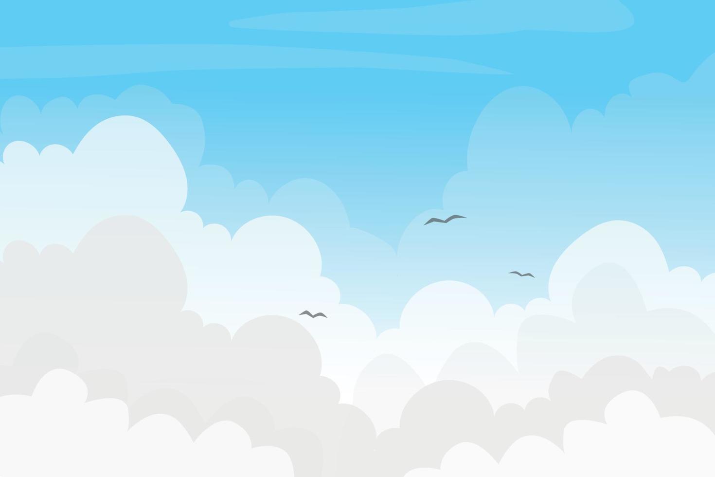 tekenfilm bewolkt blauw lucht achtergrond vector