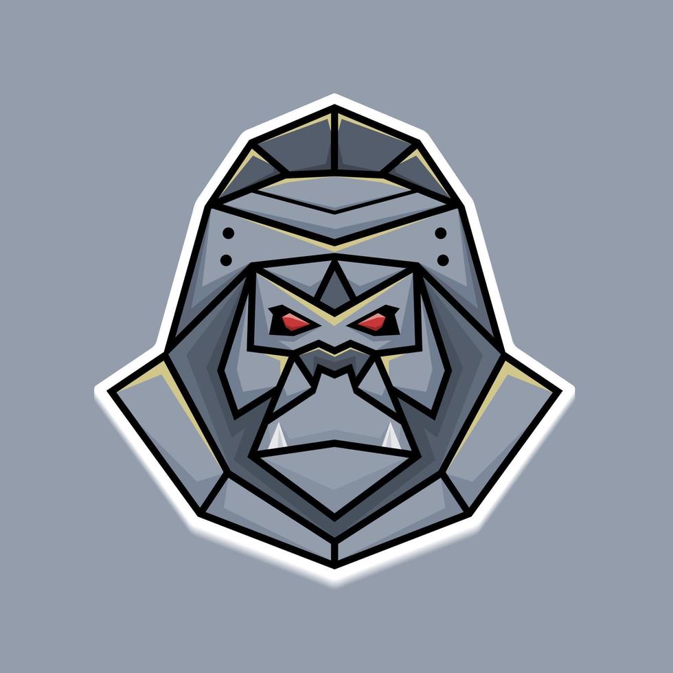 vector gorilla robot mascotte logo illustratie