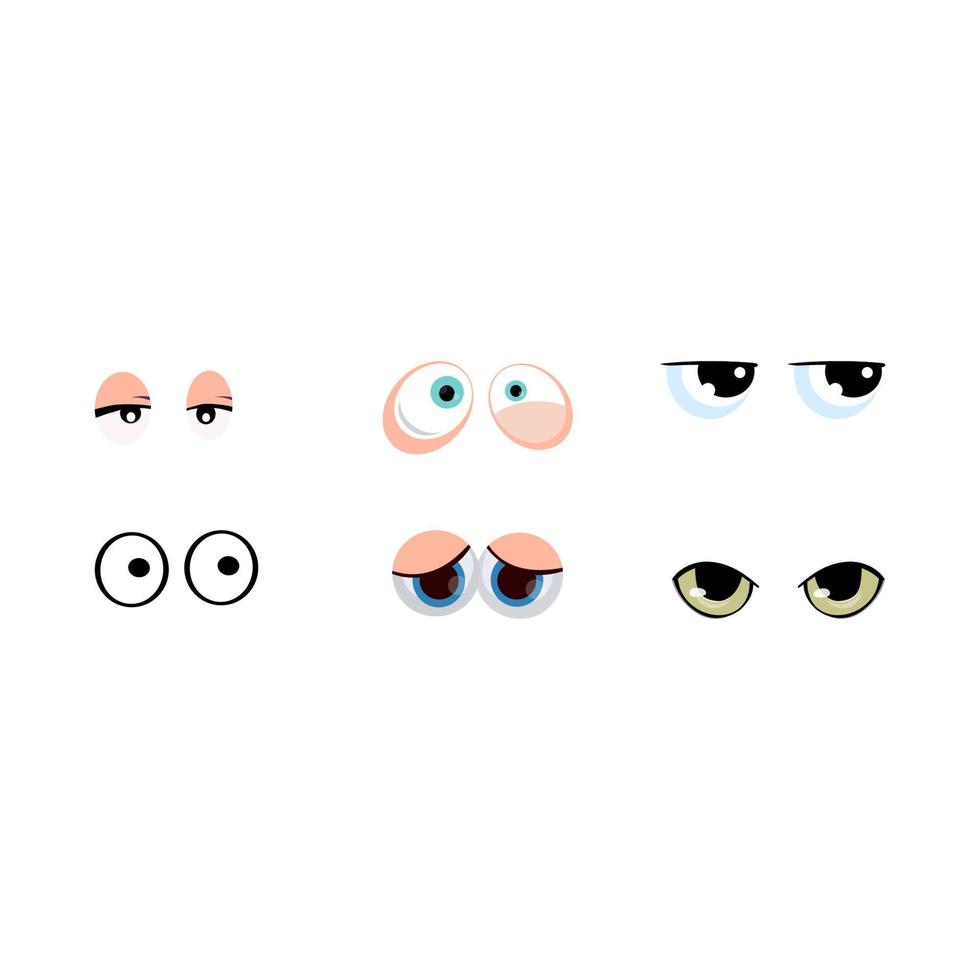 tekenfilm oog, vector illustratie, Mens en vrouw ogen, wimpers icoon, mooi menselijk wimpers