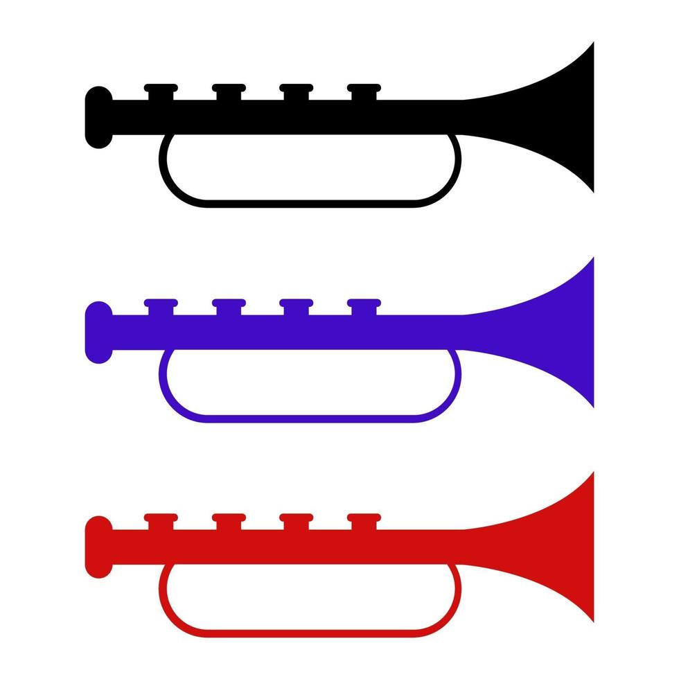 trompet ingesteld op witte achtergrond vector