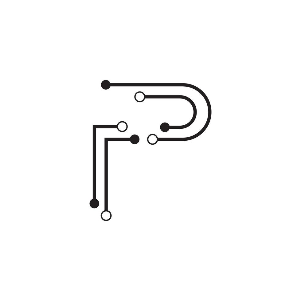 circuit logo sjabloon vector