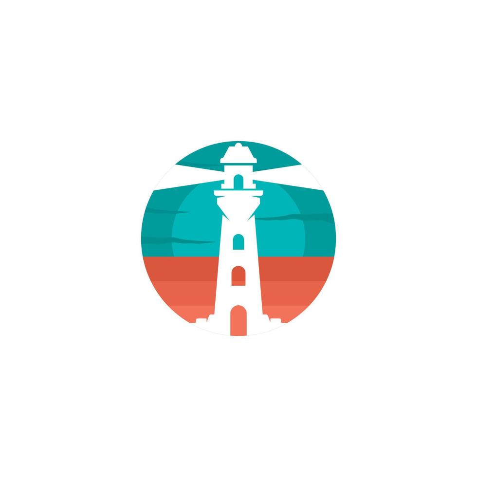 kleurrijk logo voor vuurtoren logo vuurtoren vector