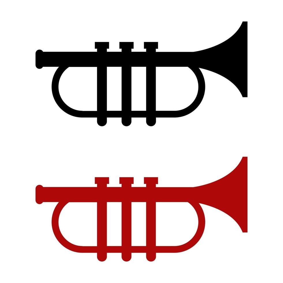 trompet ingesteld op witte achtergrond vector