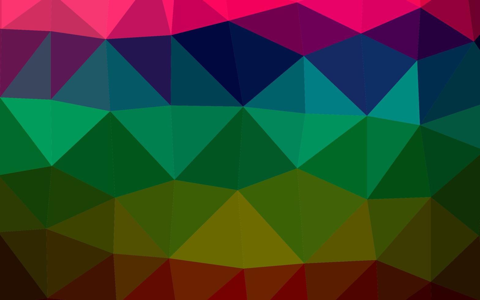 donker veelkleurig, regenboog vector wazig driehoekspatroon.