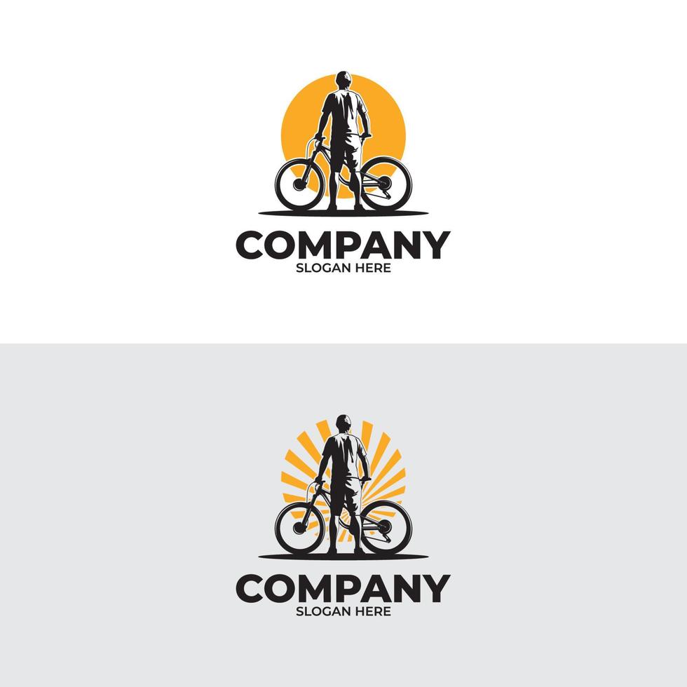 weg fiets logo ontwerp inspiratie vector