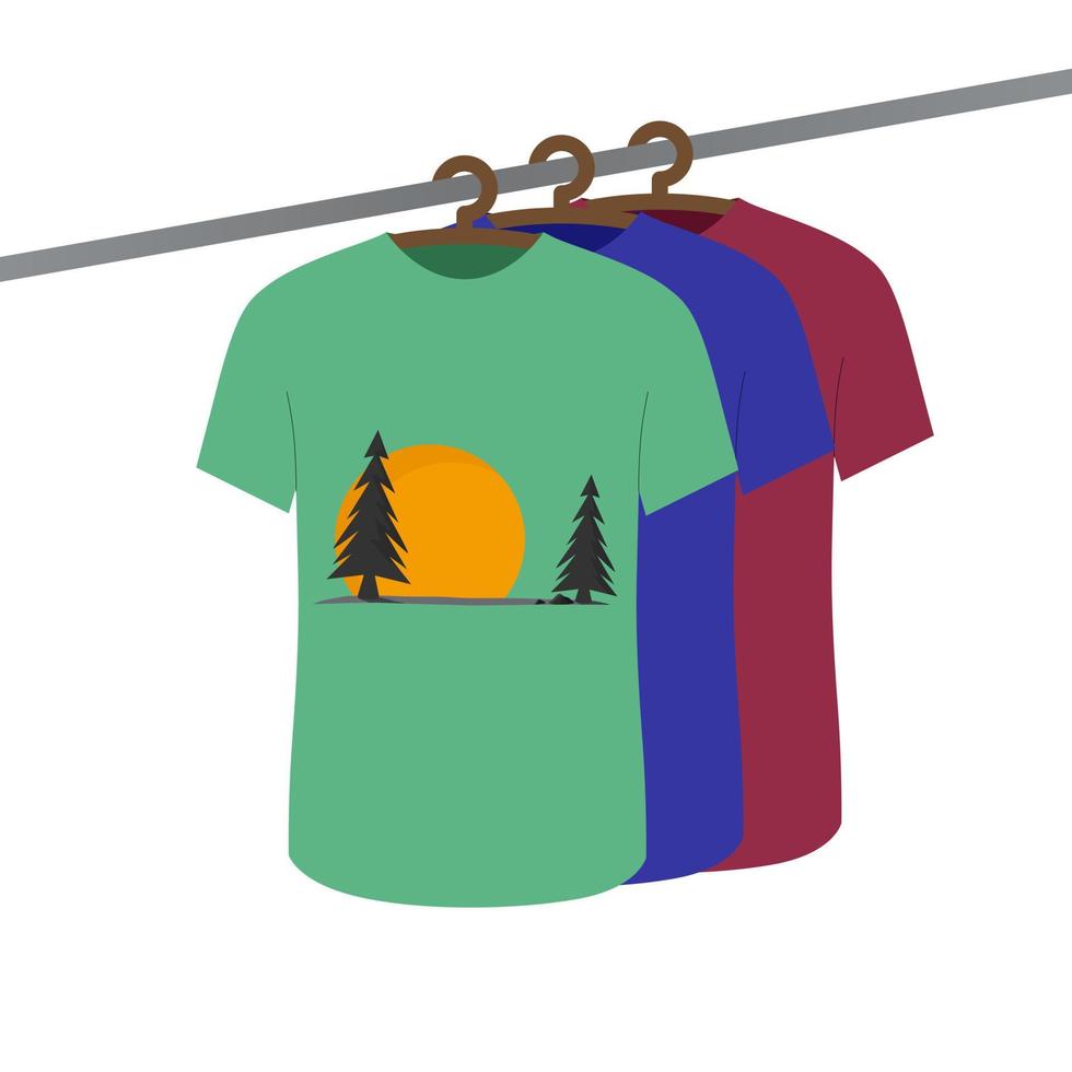 kleurrijk t-shirt ontwerpen voor distro of op te slaan. t-shirt mockup Sjablonen vector