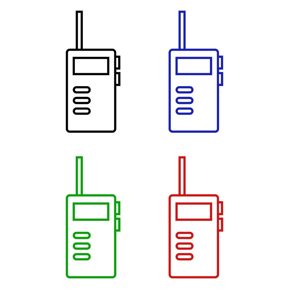 set walkie talkie op witte achtergrond vector