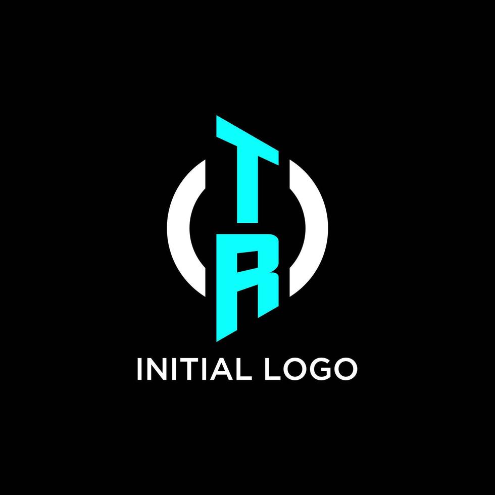 tr cirkel monogram logo vector