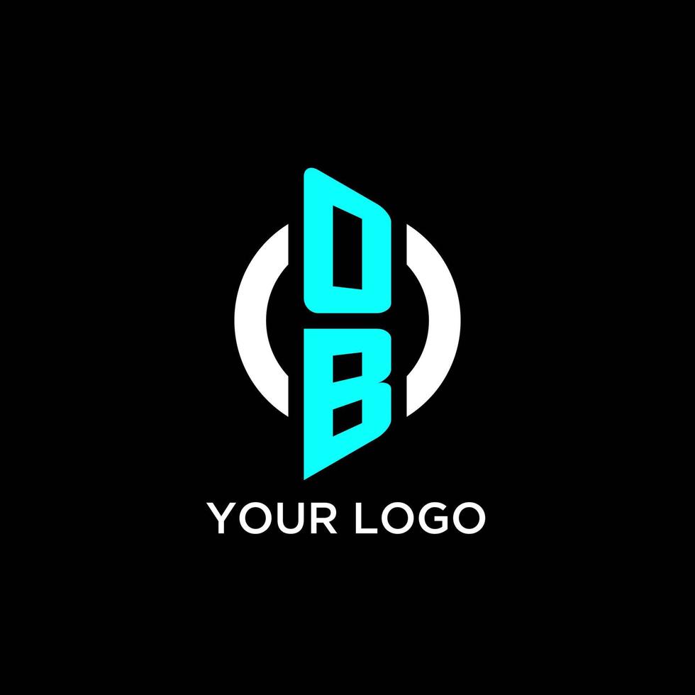 ob cirkel monogram logo vector