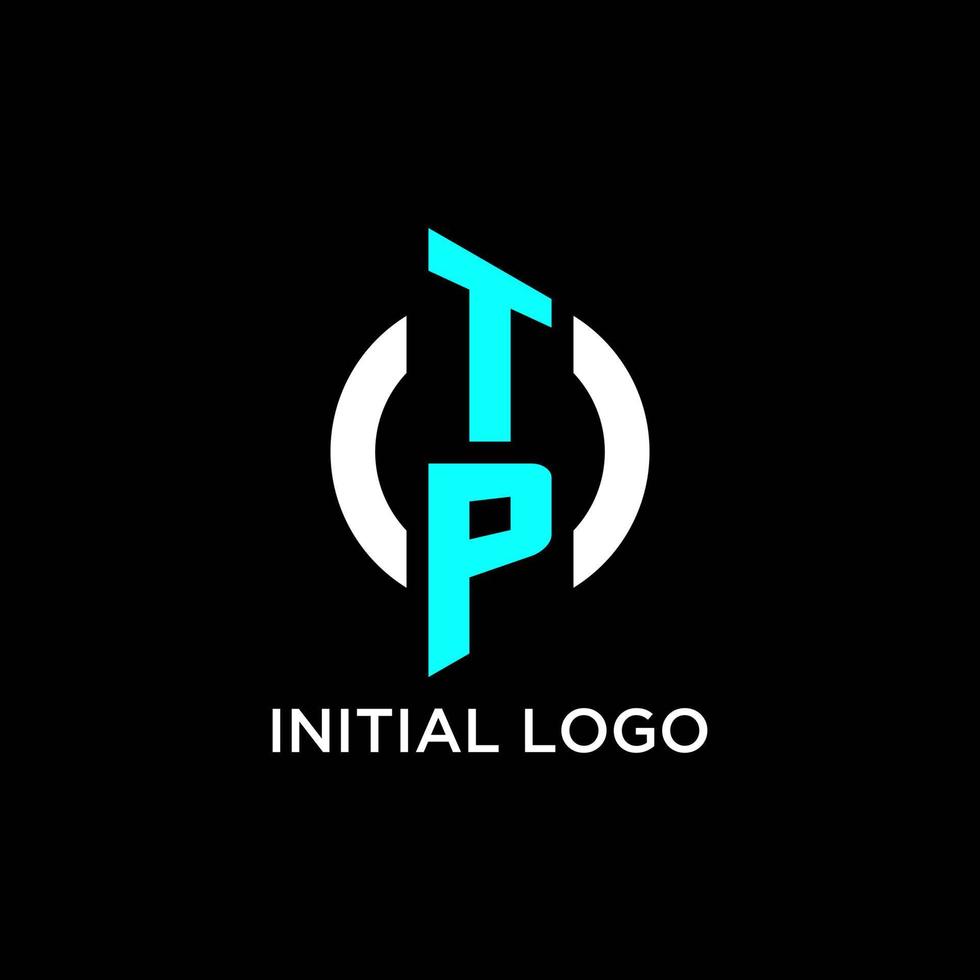 tp cirkel monogram logo vector