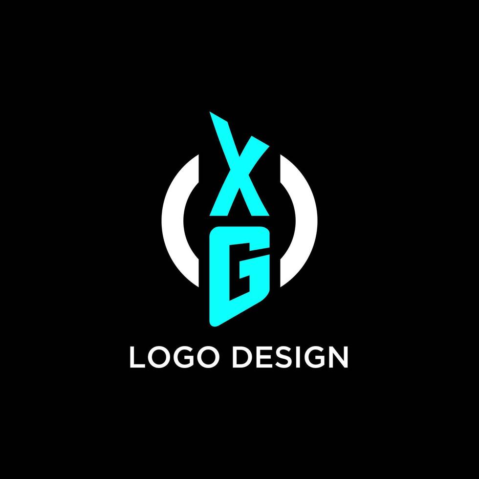 xg cirkel monogram logo vector