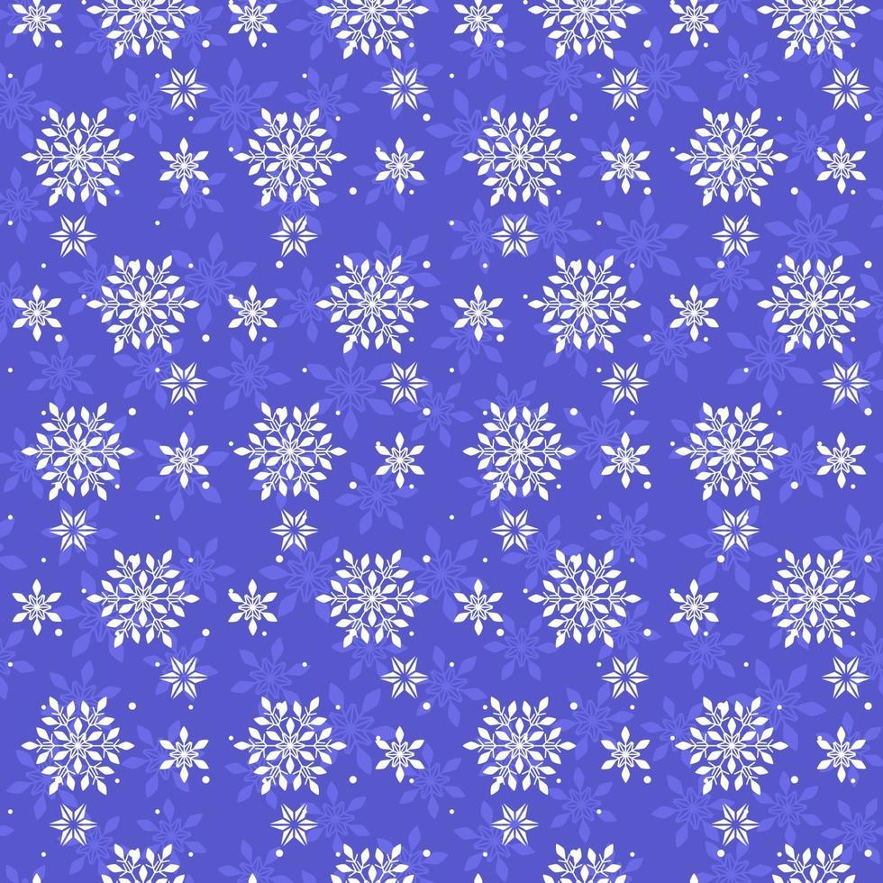 naadloze winter sneeuwvlokken patroon. vector